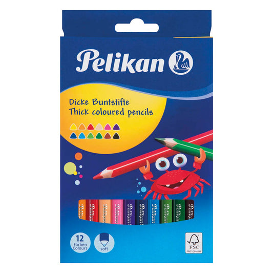 Pelikan Buntstifte farbsortiert | 100401616 | 1 Pack = 12 St.