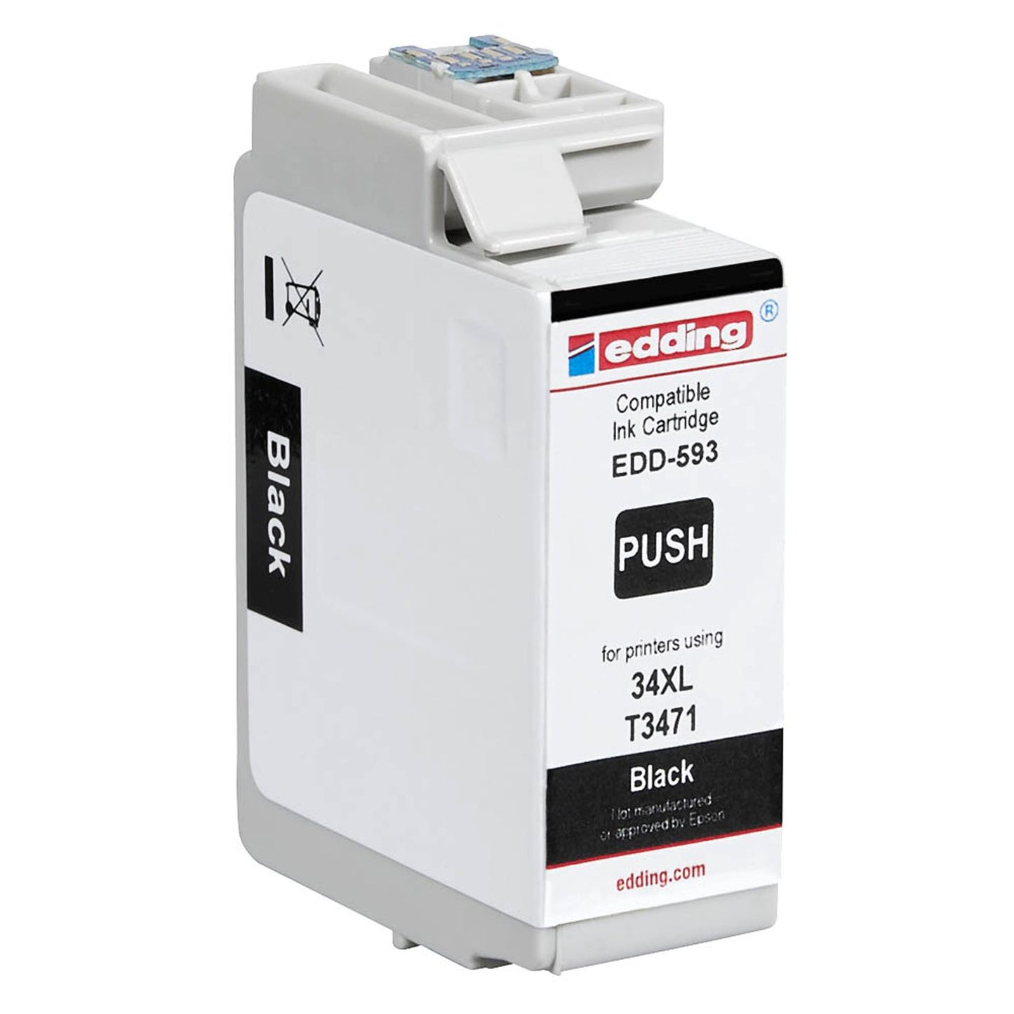 edding EDD-593 schwarz Druckerpatrone kompatibel zu EPSON 34XL / T3471XL | 18-593/18-593-01