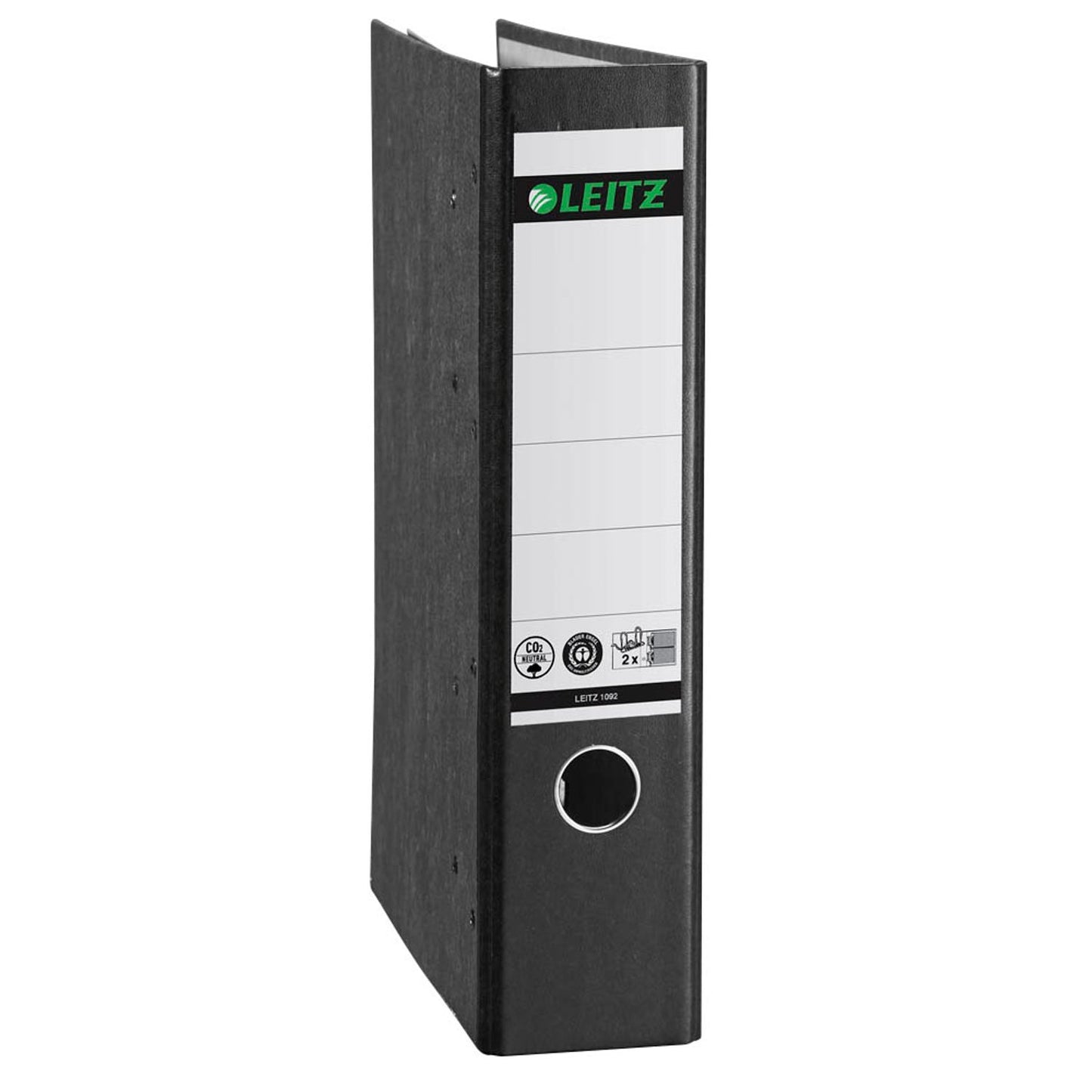 LEITZ 1092 Doppelordner schwarz Karton 7,5 cm | 10920000