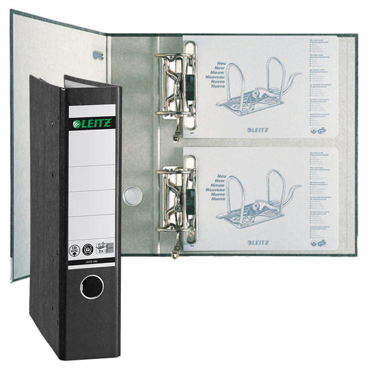 LEITZ 1092 Doppelordner schwarz Karton 7,5 cm | 10920000