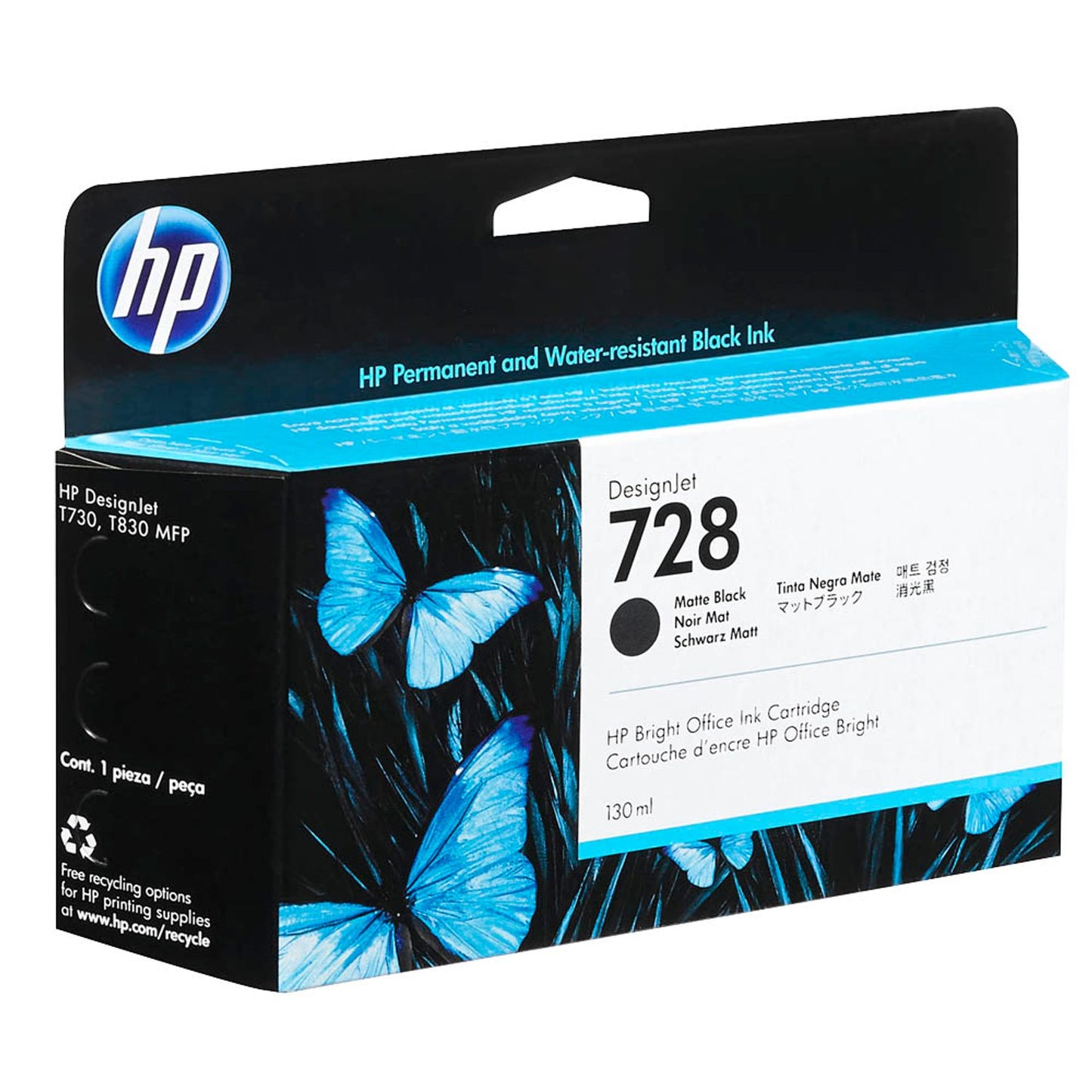 HP 728 () matt schwarz Druckerpatrone | 3WX25A