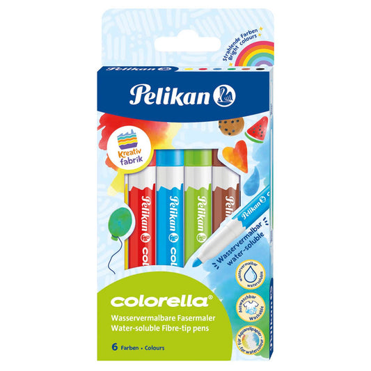Pelikan Colorella Filzstifte farbsortiert | 300009379 | 1 Pack = 6 St.