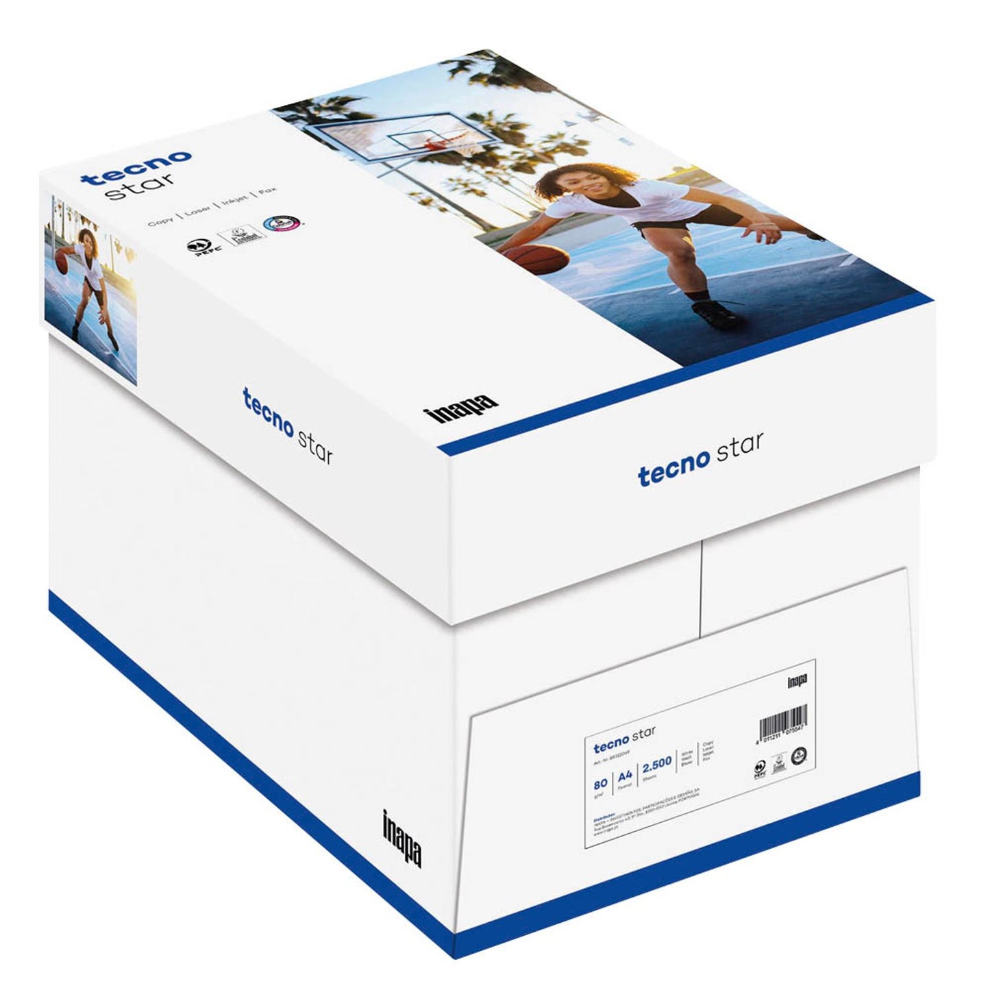 tecno Kopierpapier star DIN A4 80 g/qm Maxi-Box | 5271 080 10 00 3 | 1 Box = 2.500 Blatt