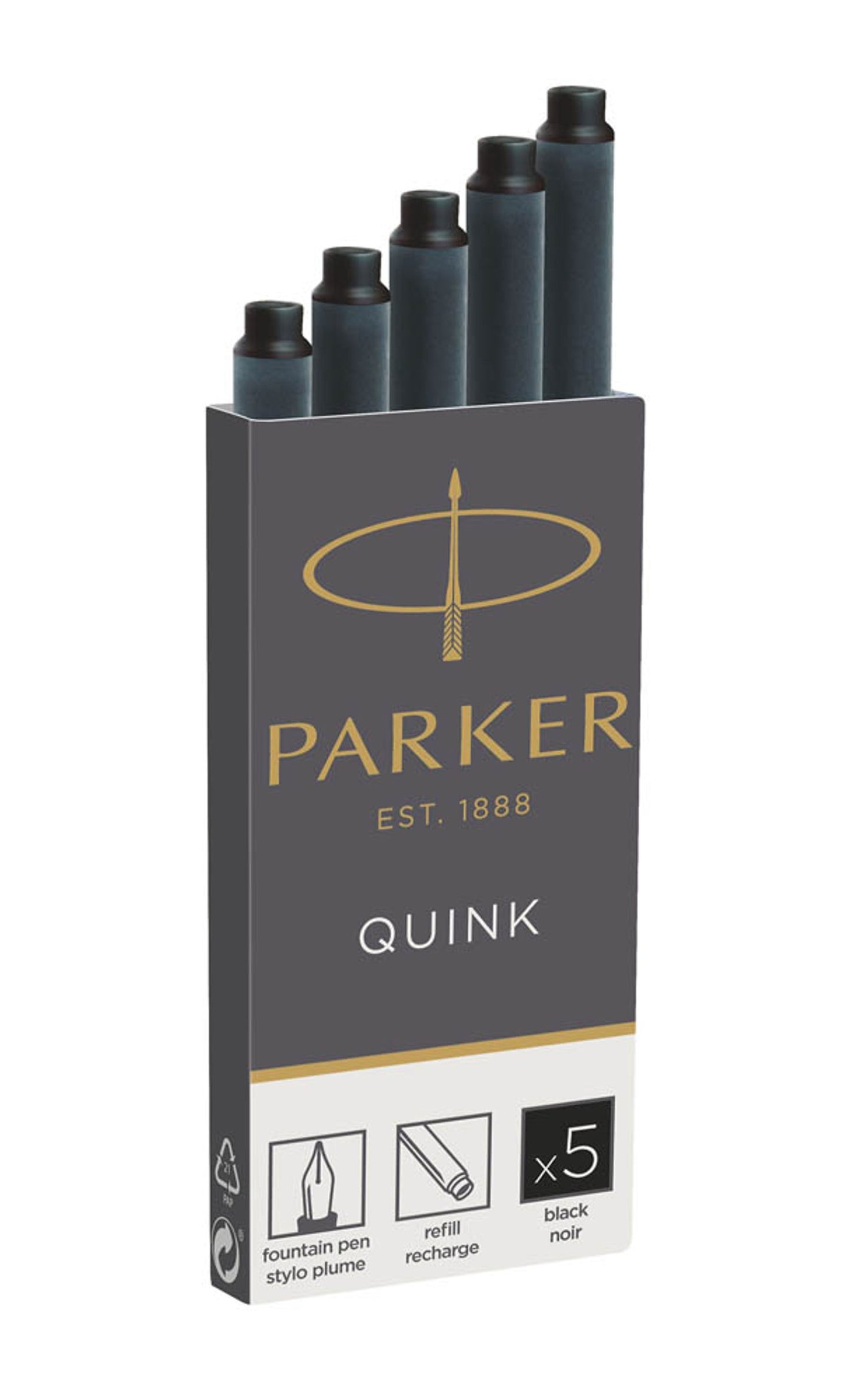 PARKER 1950384 Tintenpatronen für Füller 5 St.