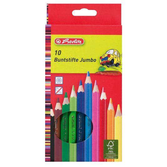 herlitz Buntstifte farbsortiert | 300000653 | 1 Pack = 10 St.