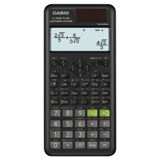 CASIO FX-87DE Plus-2 Wissenschaftlicher Taschenrechner schwarz | FX-87DEPLUS-2
