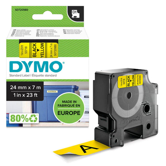 DYMO Schriftband D1 53718 , 24 mm schwarz auf gelb | S0720980