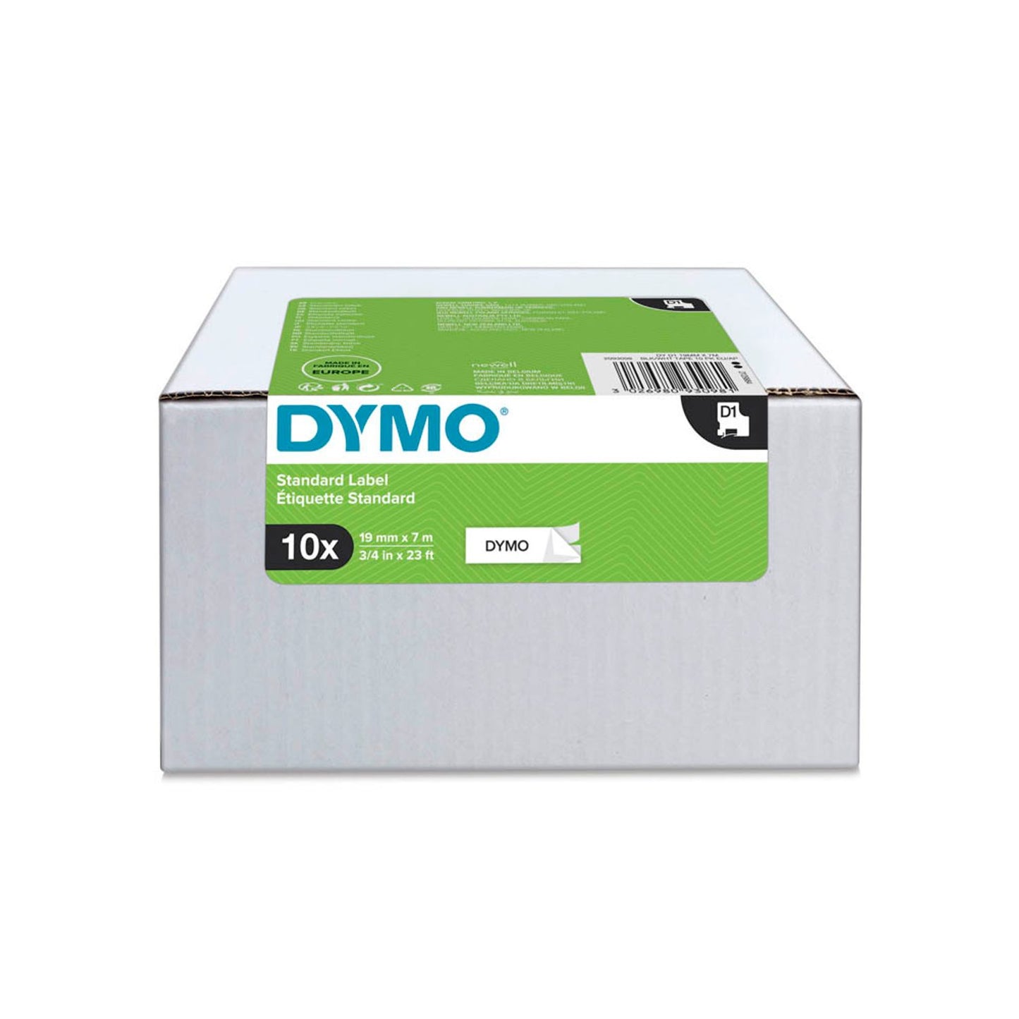 DYMO Schriftbänder D1 45803 , 19 mm schwarz auf weiß | 2093098 | 1 Pack = 10 St.