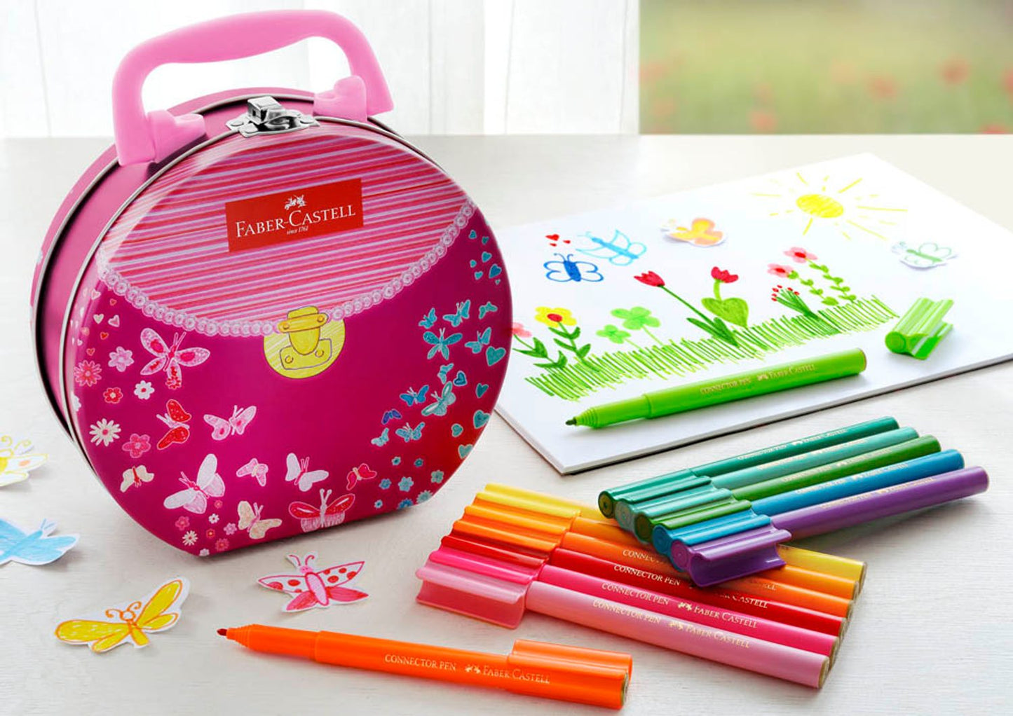 FABER-CASTELL Connector Filzstifte farbsortiert