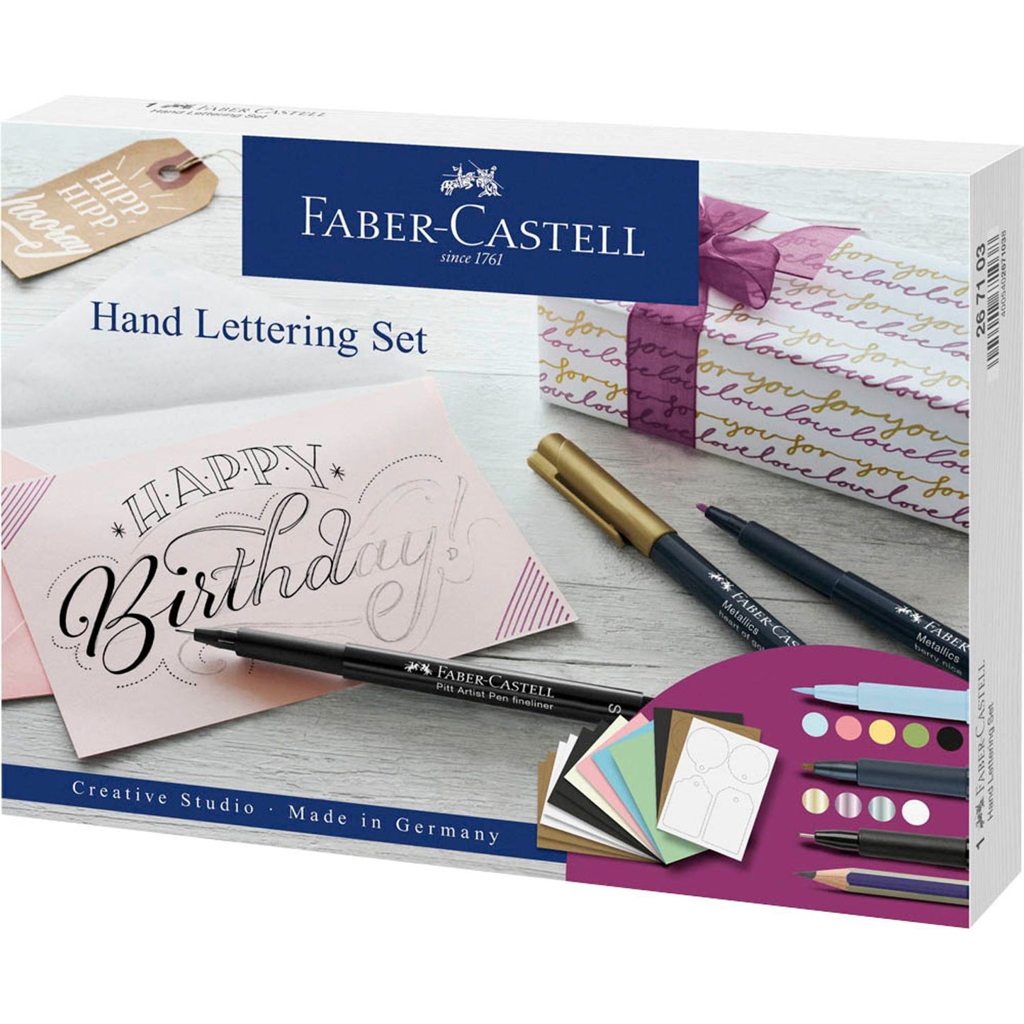 FABER-CASTELL Handlettering-Set farbsortiert | 267103 | 1 Pack = 12 St.
