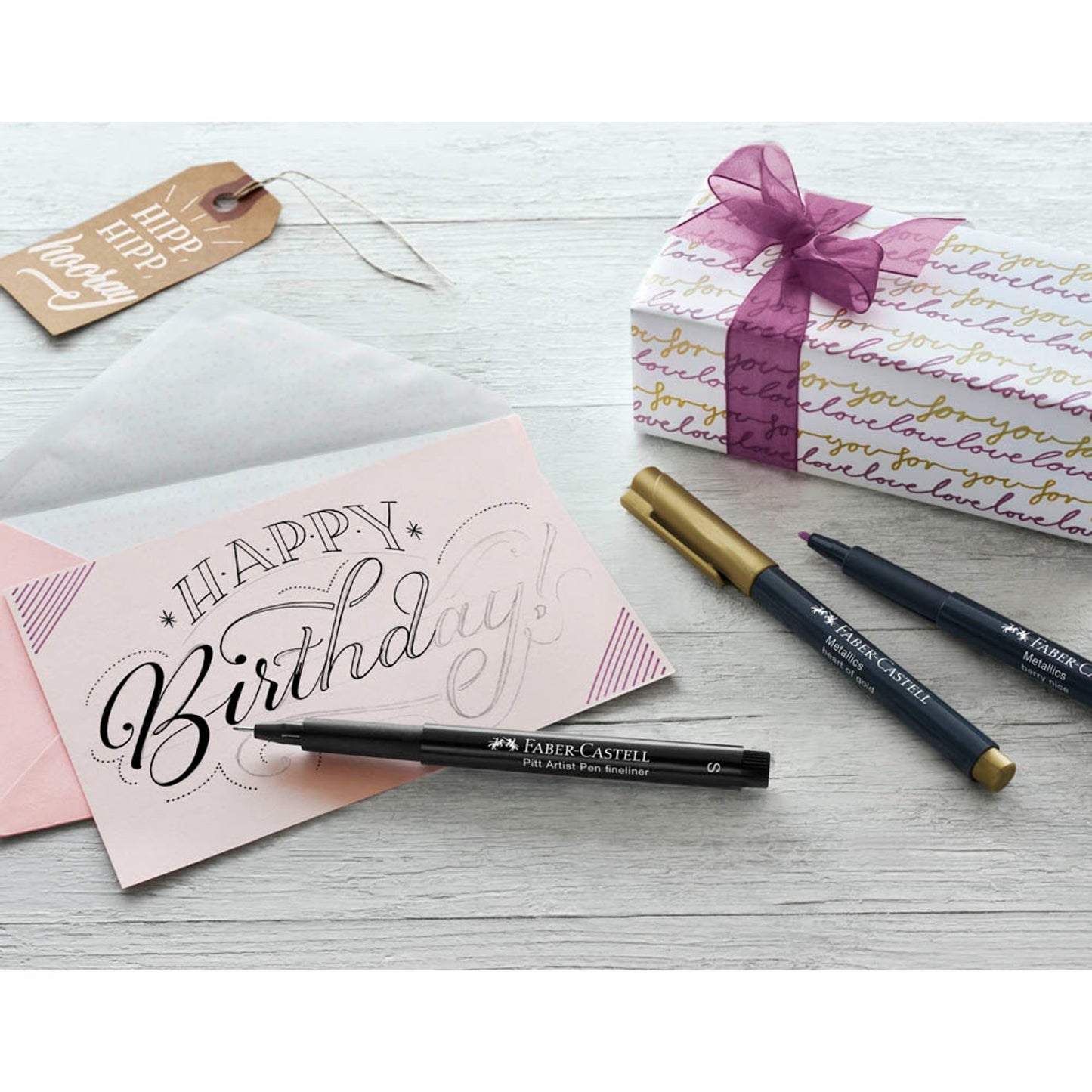 FABER-CASTELL Handlettering-Set farbsortiert | 267103 | 1 Pack = 12 St.
