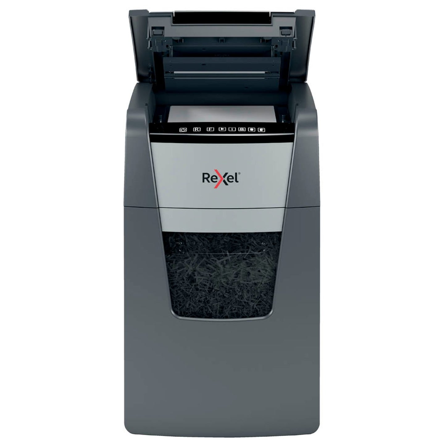 Rexel Optimum AutoFeed+ 130X Aktenvernichter mit Partikelschnitt P-4, 4 x 28 mm, bis , schwarz | 2020130,00 XEU