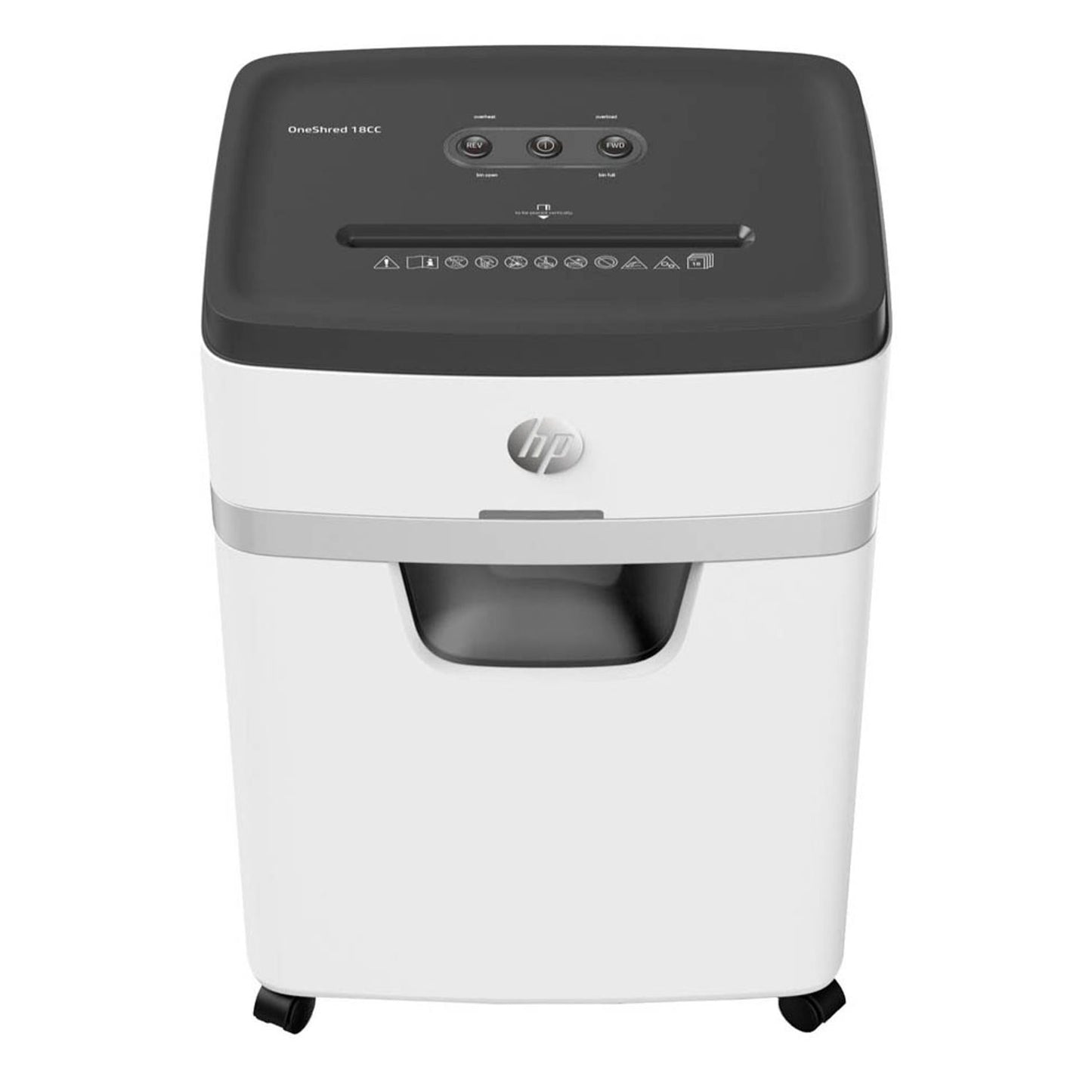 HP OneShred 18CC Aktenvernichter mit Partikelschnitt P-4, 4 x 35 mm, bis , weiß | 2805