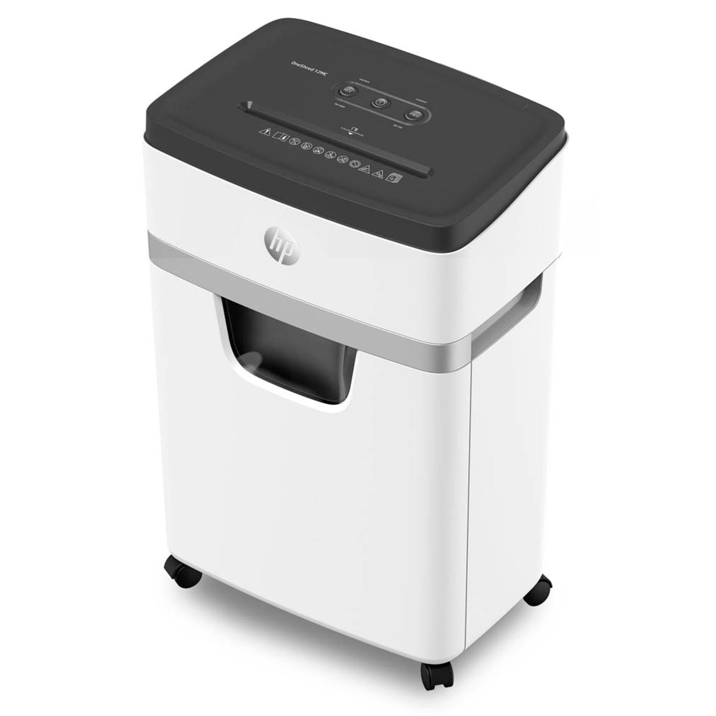 HP OneShred 12MC Aktenvernichter mit Partikelschnitt P-5, 2 x 15 mm, bis , weiß | 2806
