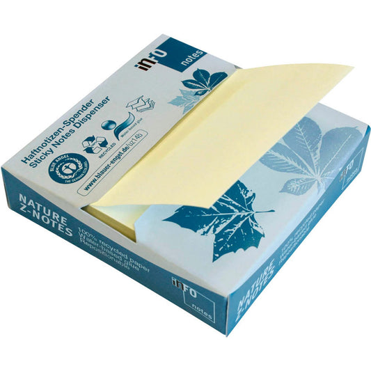 inFO Z-Notes Recycling Haftnotizen gelb | 5643-11BOX