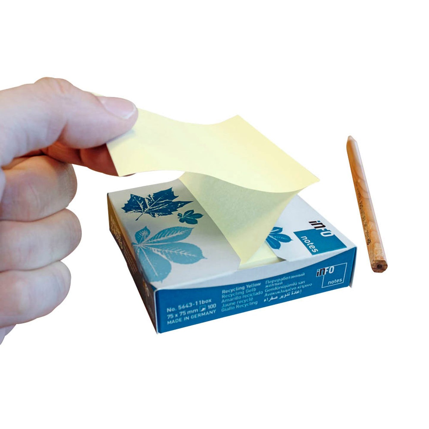 inFO Z-Notes Recycling Haftnotizen gelb | 5643-11BOX