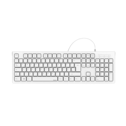 hama KC-200 Tastatur kabelgebunden weiß | 182680