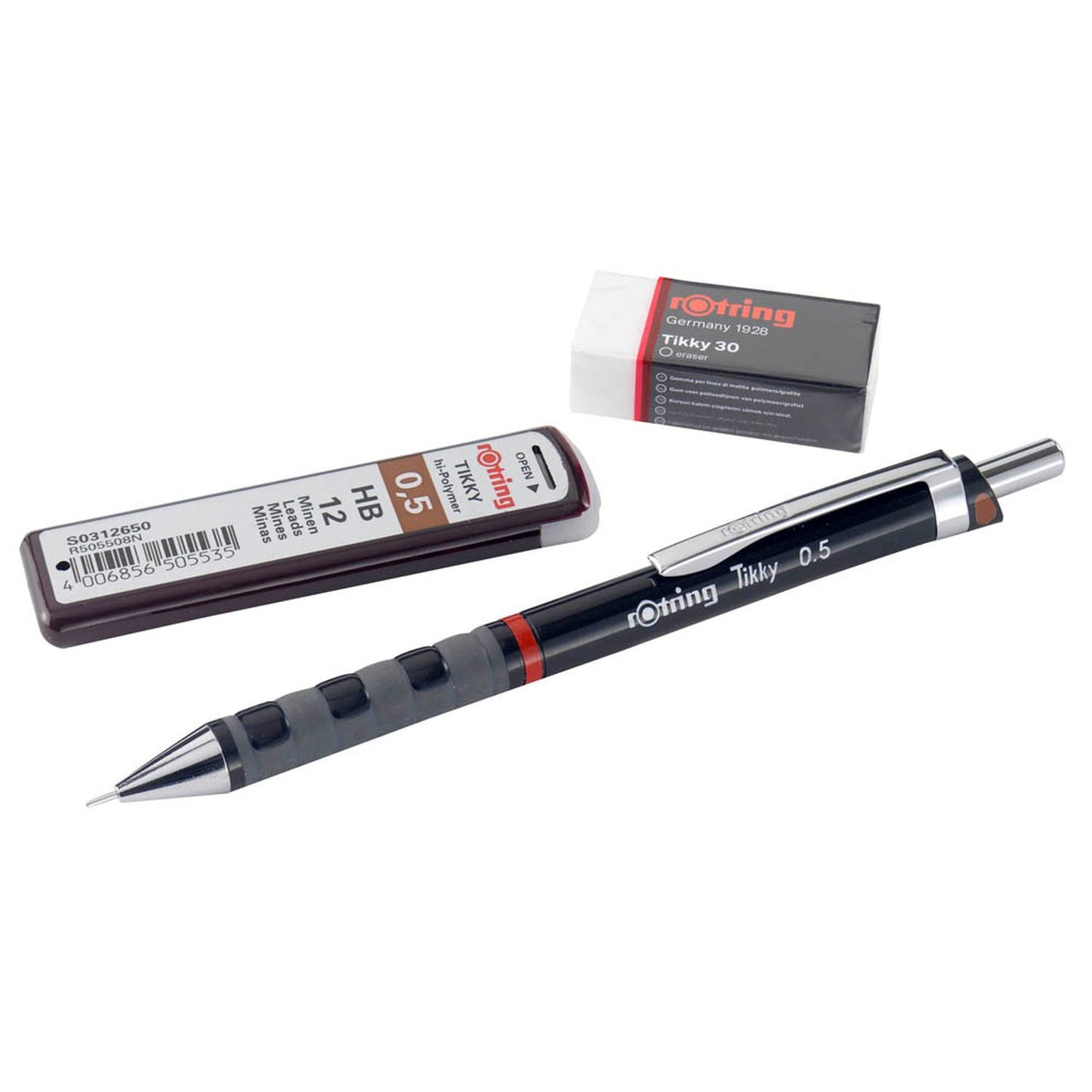 rotring Tikky Druckbleistift-Set schwarz HB 0,5 mm | 1904817