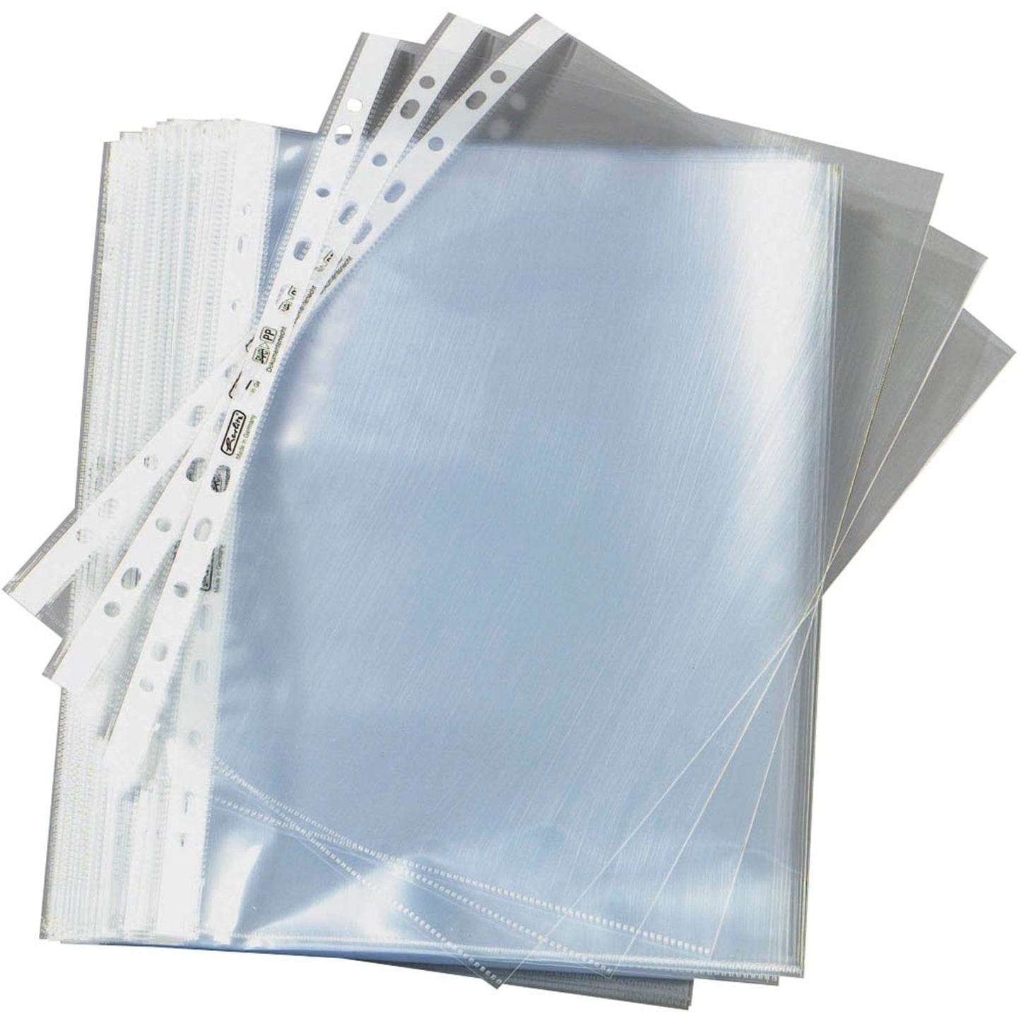 herlitz Prospekthüllen DIN A4 glasklar glatt 0,05 mm | 100810107 | 1 Pack = 100 St.