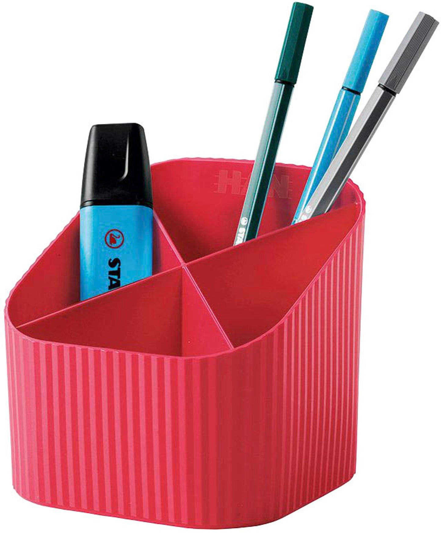 HAN Stiftehalter 100% Recyclingmaterial 4 Fächer 11,1 x 12,1 x 10,6 cm