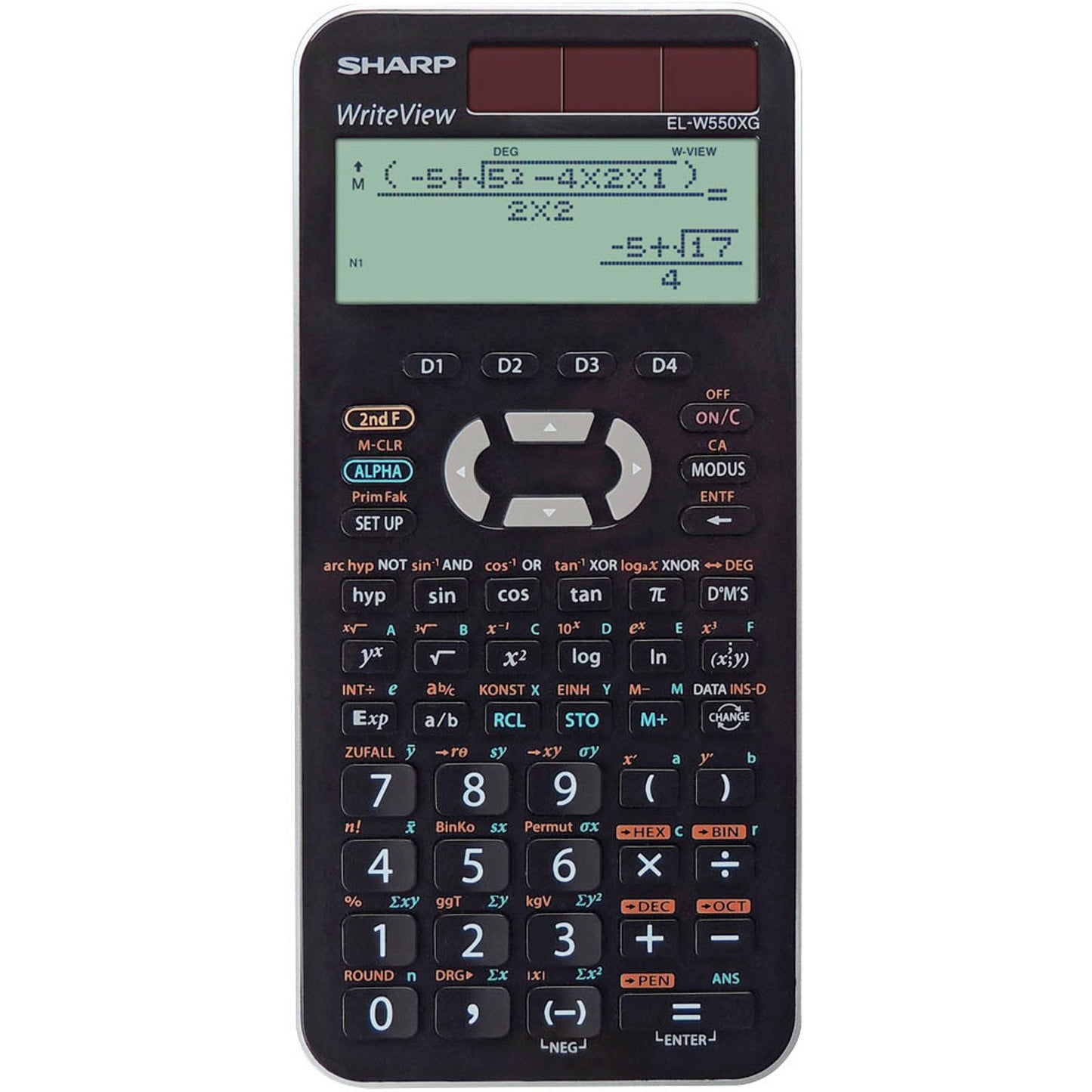 SHARP EL-W550XG Wissenschaftlicher Taschenrechner schwarz/weiß | SH-ELW550XG