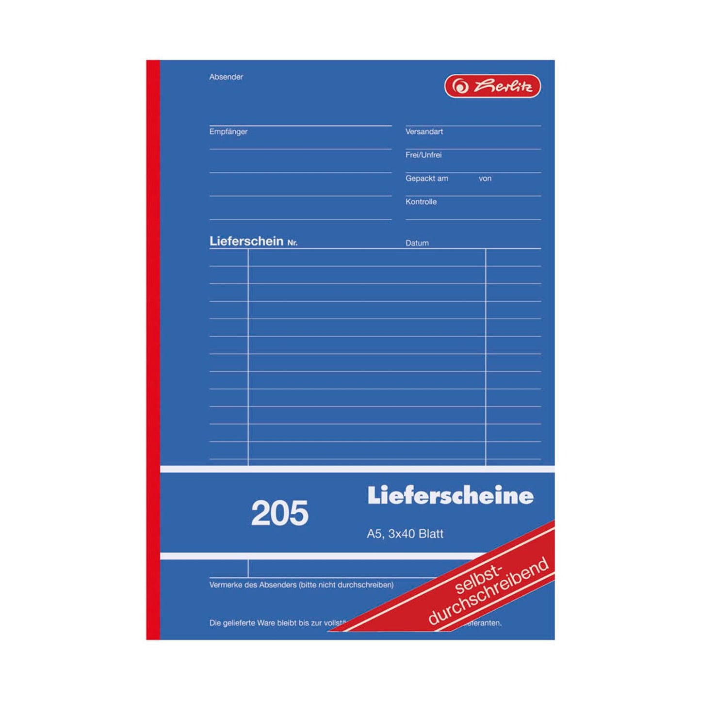herlitz Lieferschein mit Empfangsschein Formularbuch 205 | 300010484