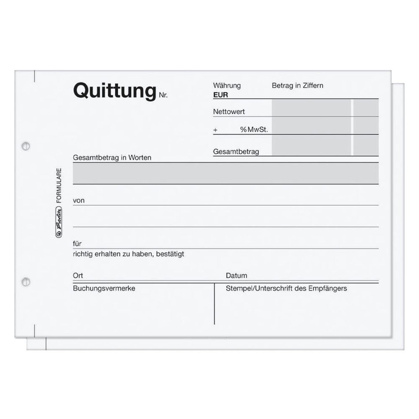 herlitz Quittung mit MwSt. separat ausgewiesen Formularbuch 403 | 300010508