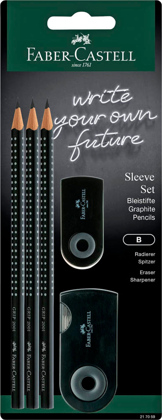 FABER-CASTELL GRIP 2001 Bleistift-Set B, 1 Set