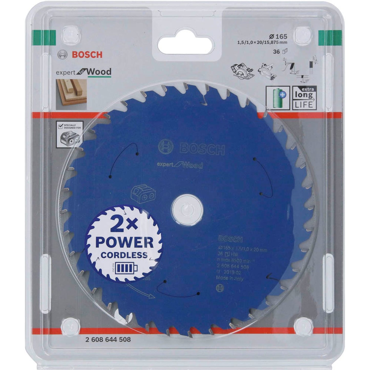 BOSCH EXPERT for Wood Kreissägeblatt 165,0 mm, 36 Zähne | 2608644508
