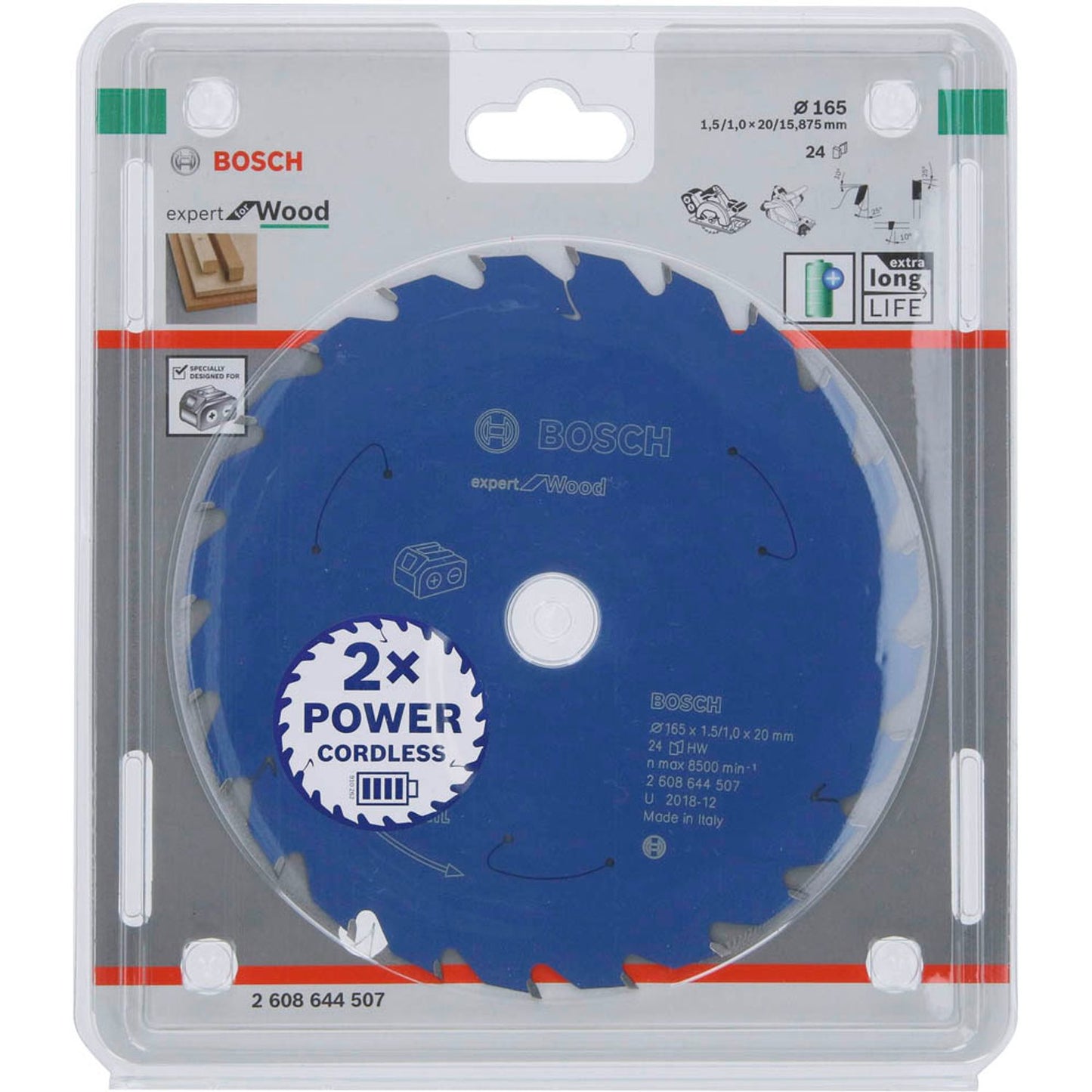 BOSCH EXPERT for Wood Kreissägeblatt 165,0 mm, 24 Zähne | 2608644507