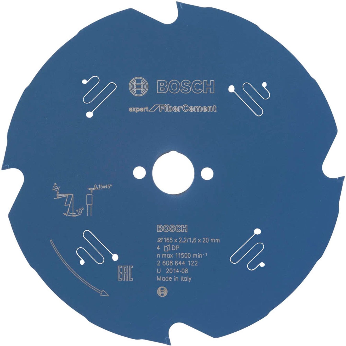 BOSCH EXPERT for Fiber Cement Kreissägeblatt 165,0 mm, 4 Zähne | 2608644122