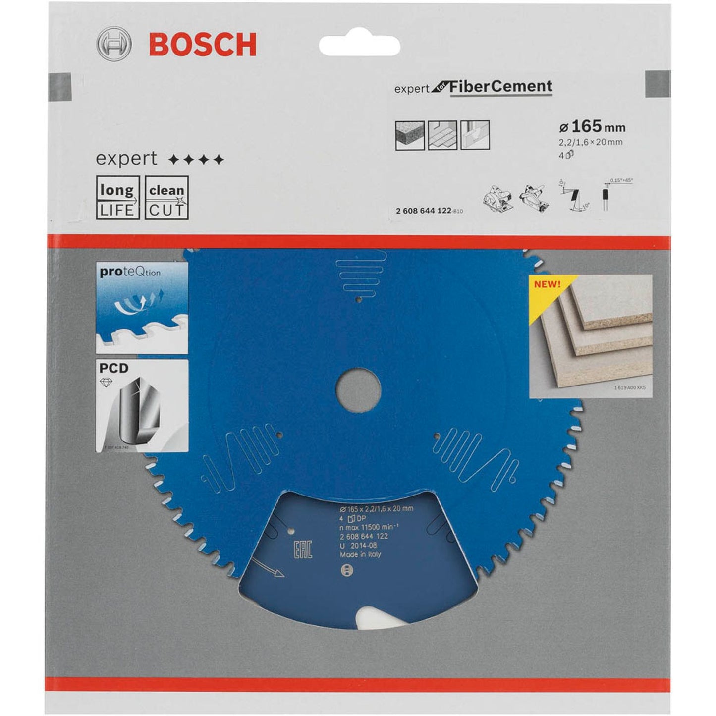 BOSCH EXPERT for Fiber Cement Kreissägeblatt 165,0 mm, 4 Zähne | 2608644122