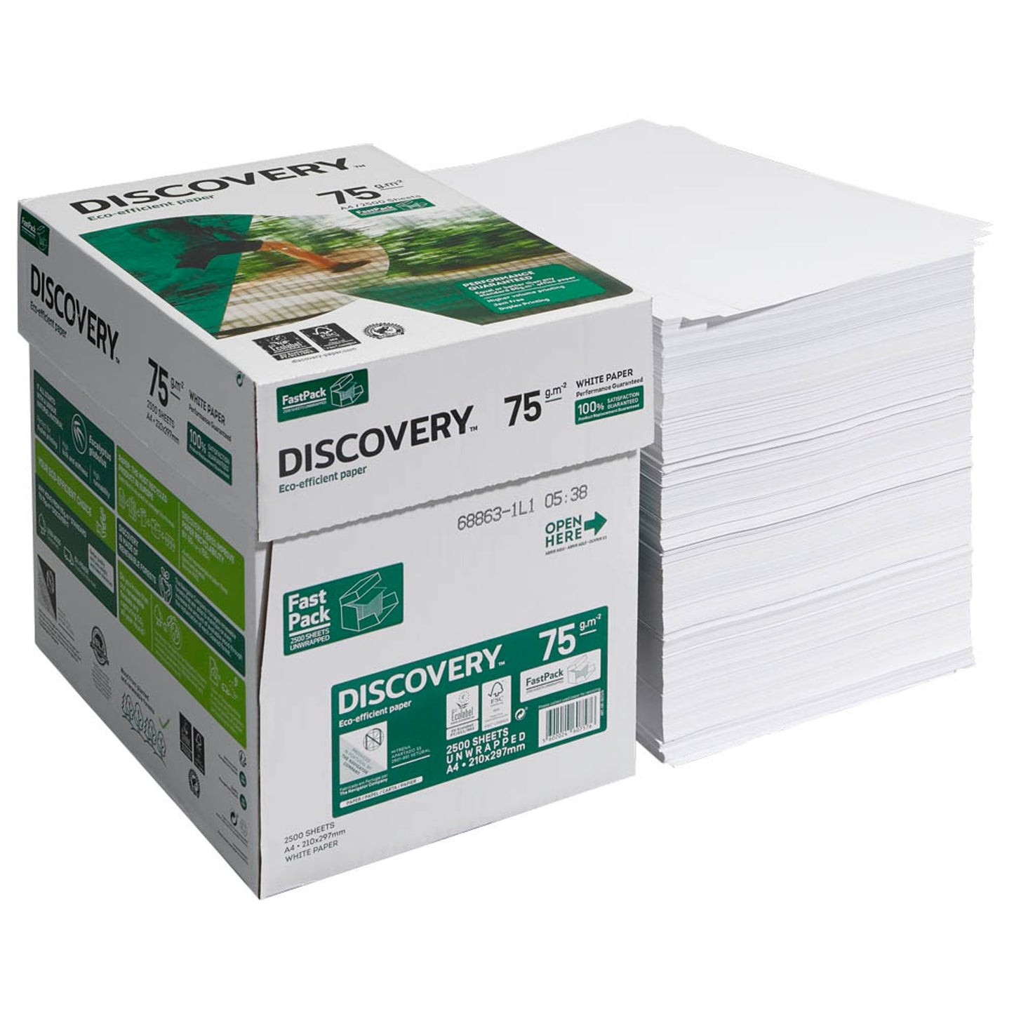 DISCOVERY Kopierpapier DIN A4 75 g/qm Maxi-Box | 834270A75LAAS | 1 Box = 2.500 Blatt