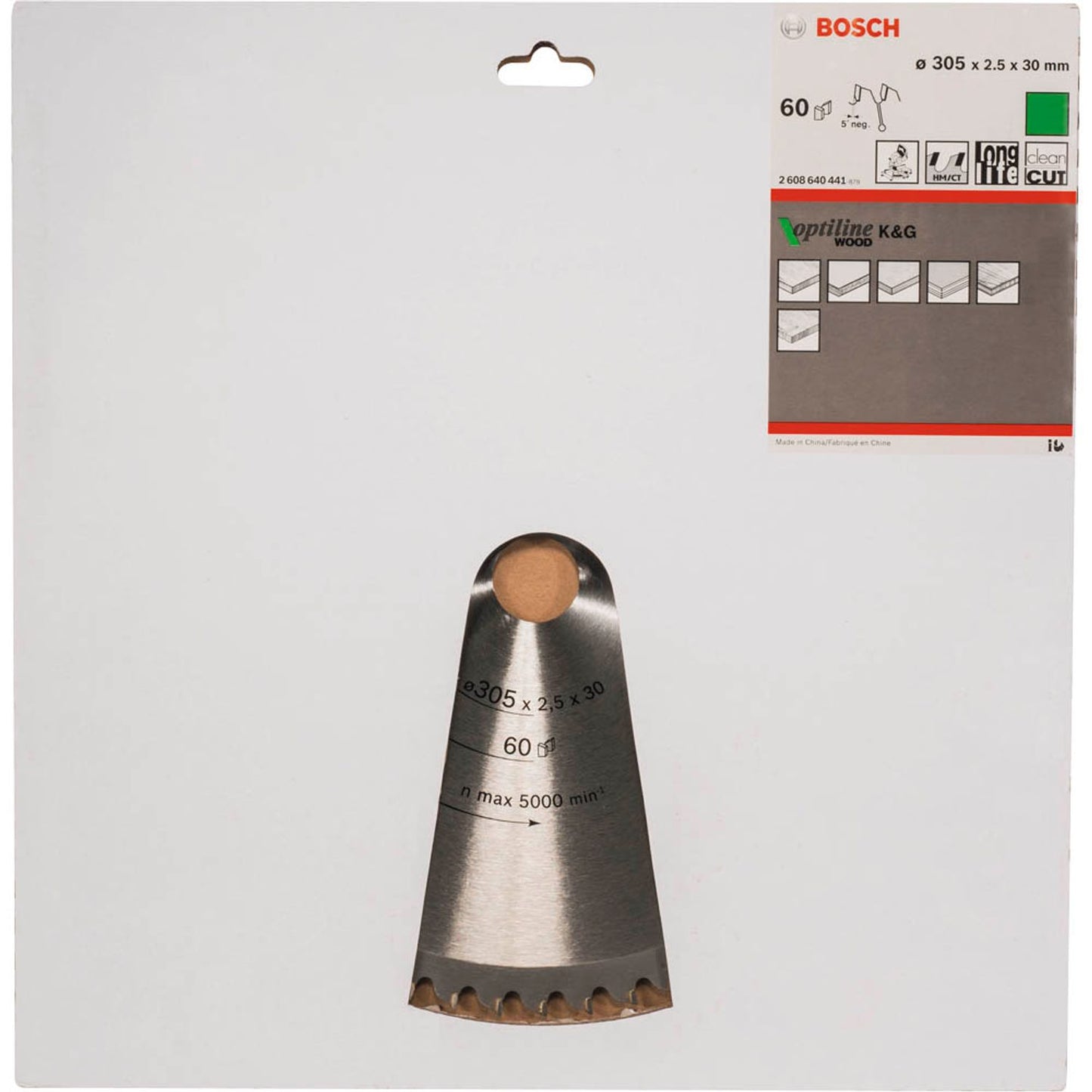 BOSCH Optiline Wood Kreissägeblatt 305,0 mm, 60 Zähne | 2608640441