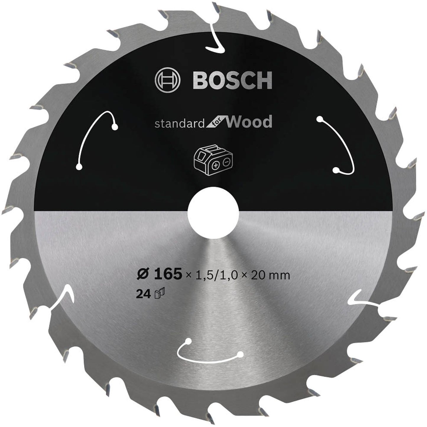 BOSCH Standard for Wood Kreissägeblatt 165,0 mm, 24 Zähne | 2608837685