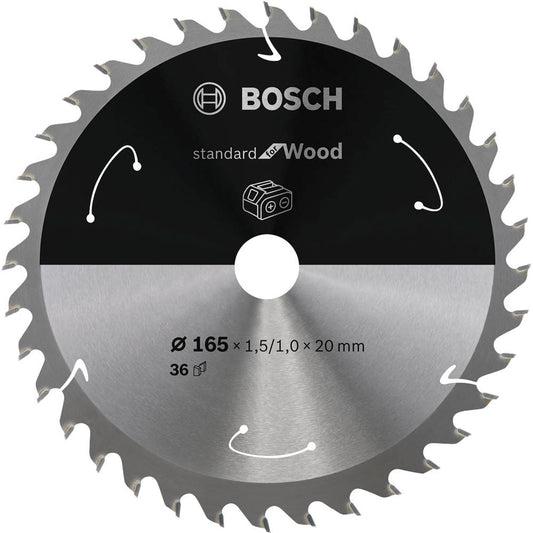 BOSCH Standard for Wood Kreissägeblatt 165,0 mm, 36 Zähne | 2608837686