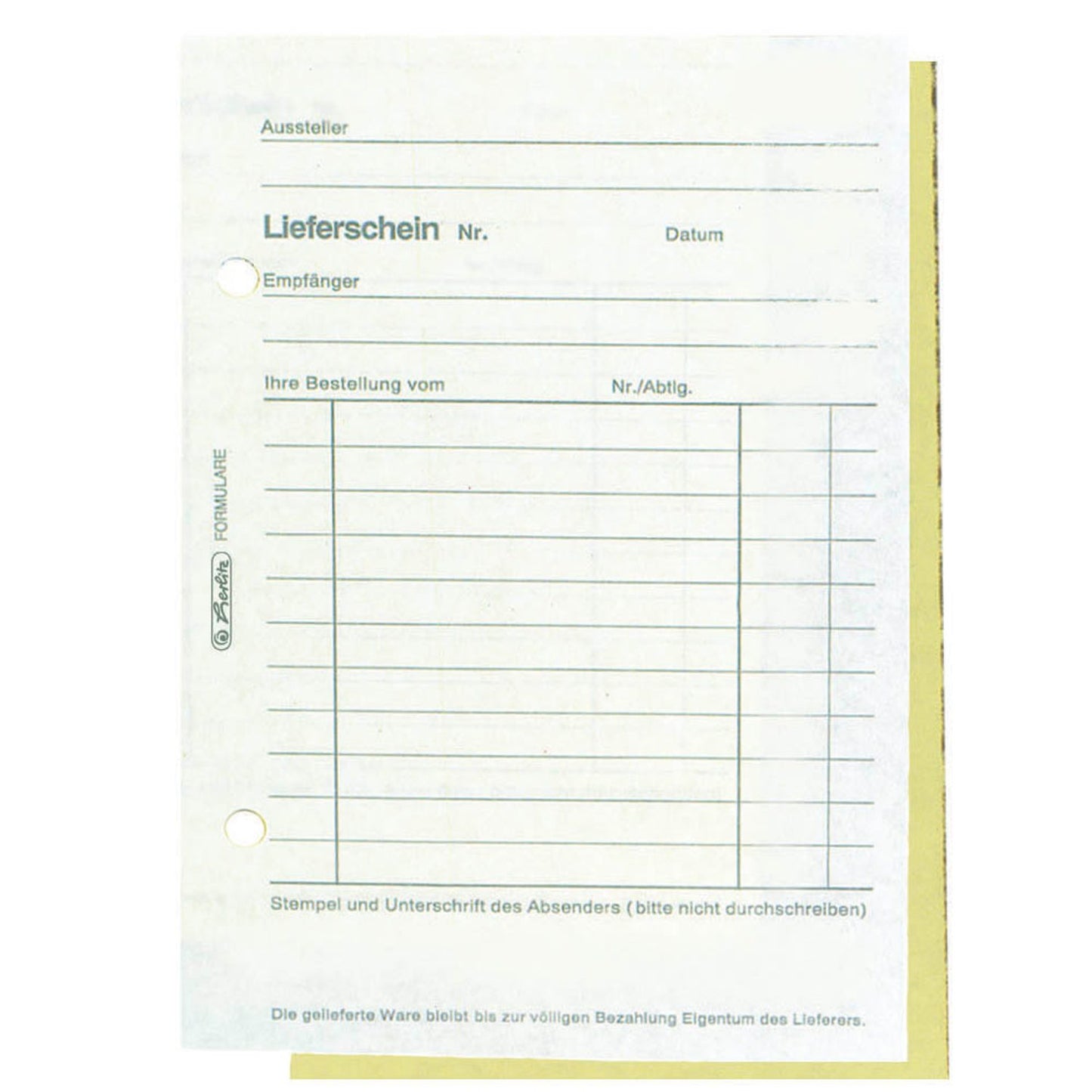 herlitz Lieferschein mit Empfangsschein Formularbuch 202 | 300010485