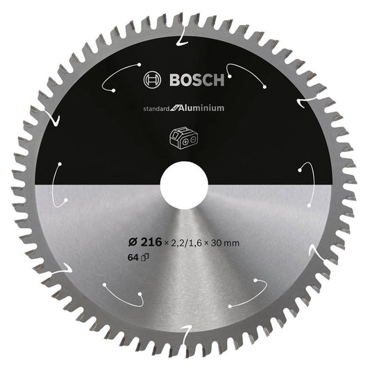 BOSCH Standard for Aluminium Kreissägeblatt 216,0 mm, 64 Zähne | 2608837776