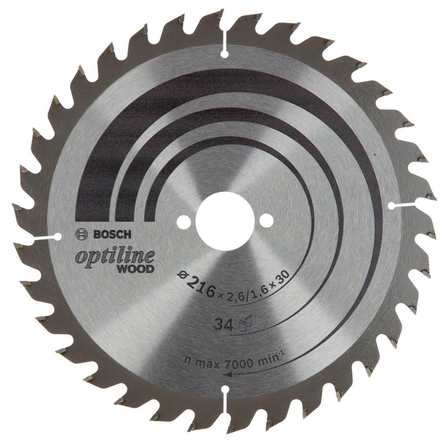 BOSCH Optiline Wood Kreissägeblatt 216,0 mm, 34 Zähne | 2608838409