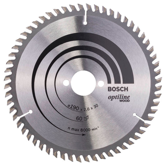 BOSCH Optiline Wood Kreissägeblatt 190,0 mm, 60 Zähne | 2608641188