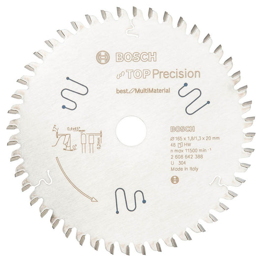 BOSCH Best for Multi Material Kreissägeblatt 165,0 mm, 48 Zähne | 2608642388