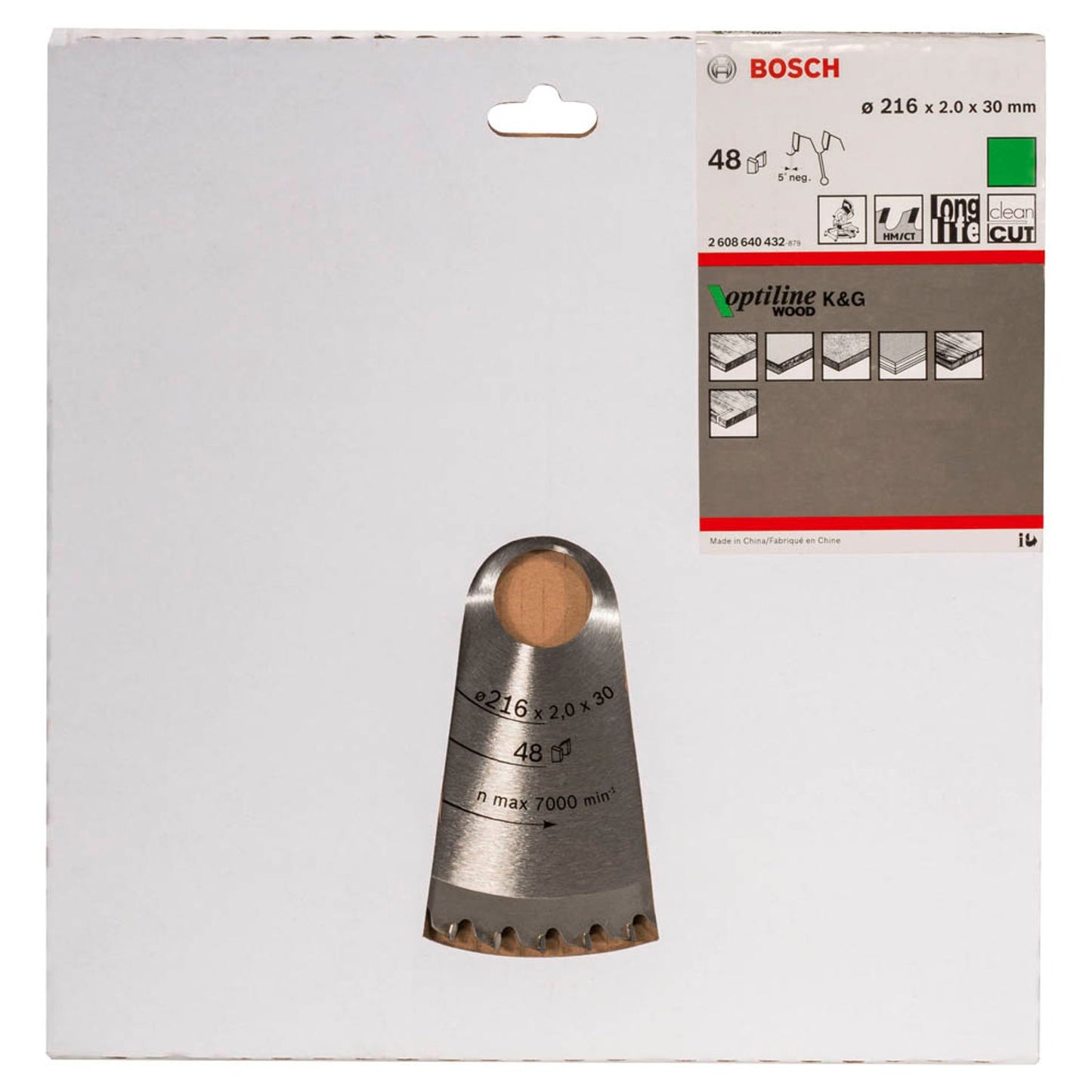 BOSCH Optiline Wood Kreissägeblatt 216,0 mm, 48 Zähne | 2608640432