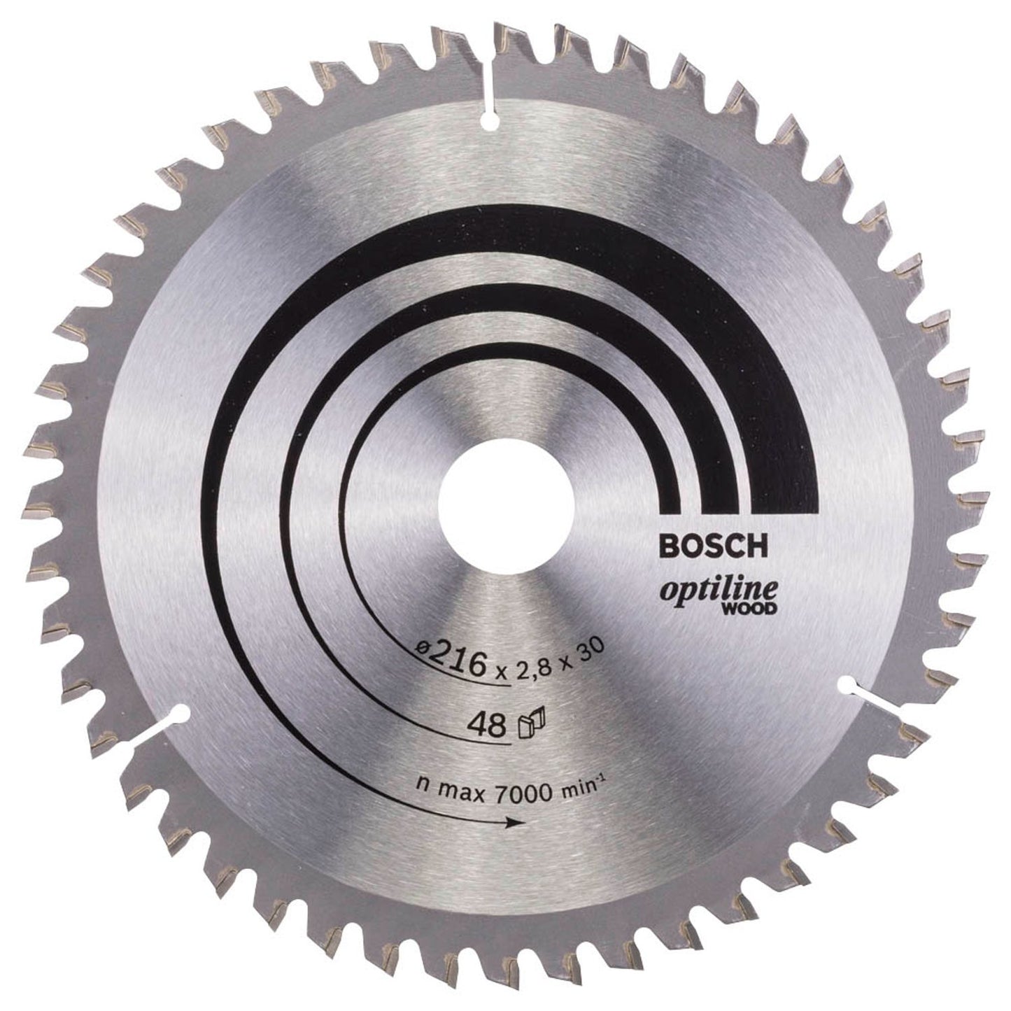 BOSCH Optiline Wood Kreissägeblatt 216,0 mm, 48 Zähne | 2608640641