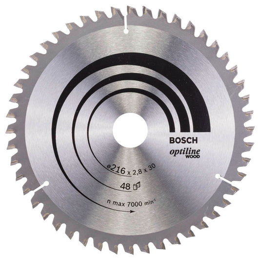 BOSCH Optiline Wood Kreissägeblatt 216,0 mm, 48 Zähne | 2608640641