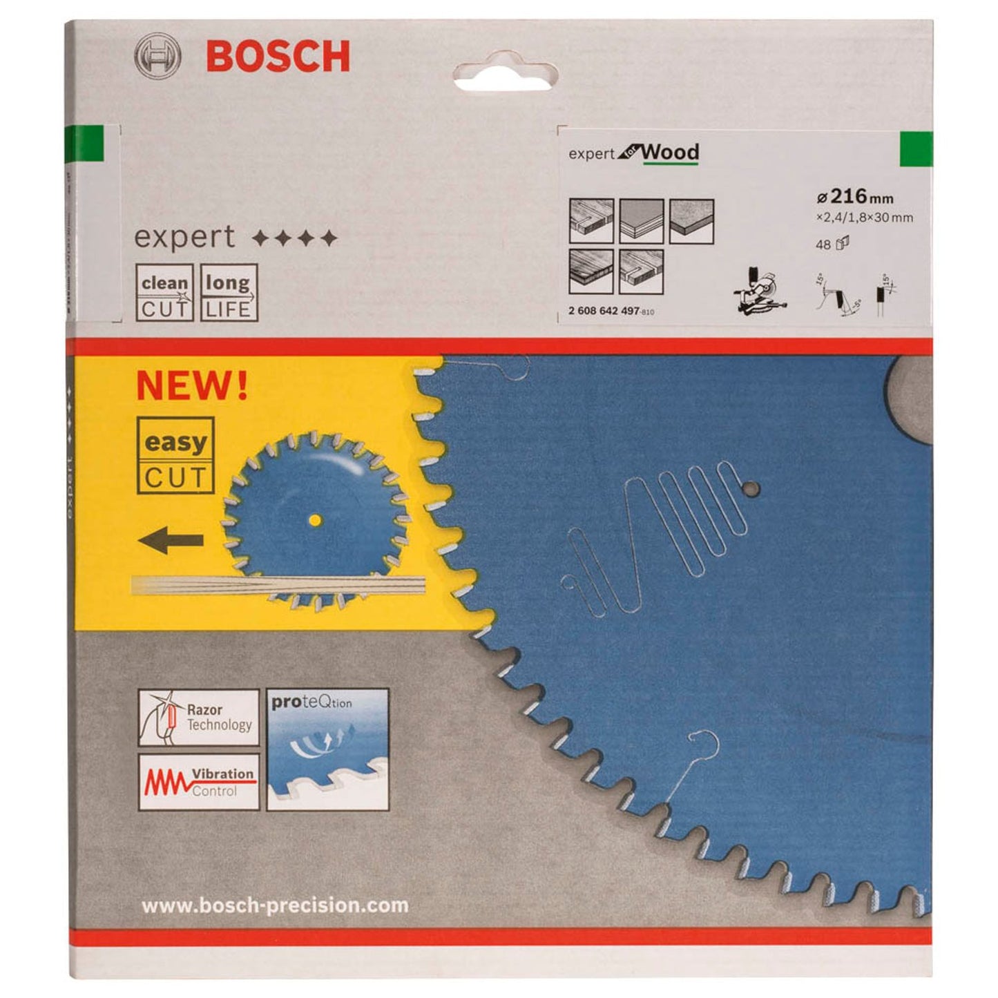 BOSCH EXPERT for Wood Kreissägeblatt 216,0 mm, 48 Zähne | 2608642497