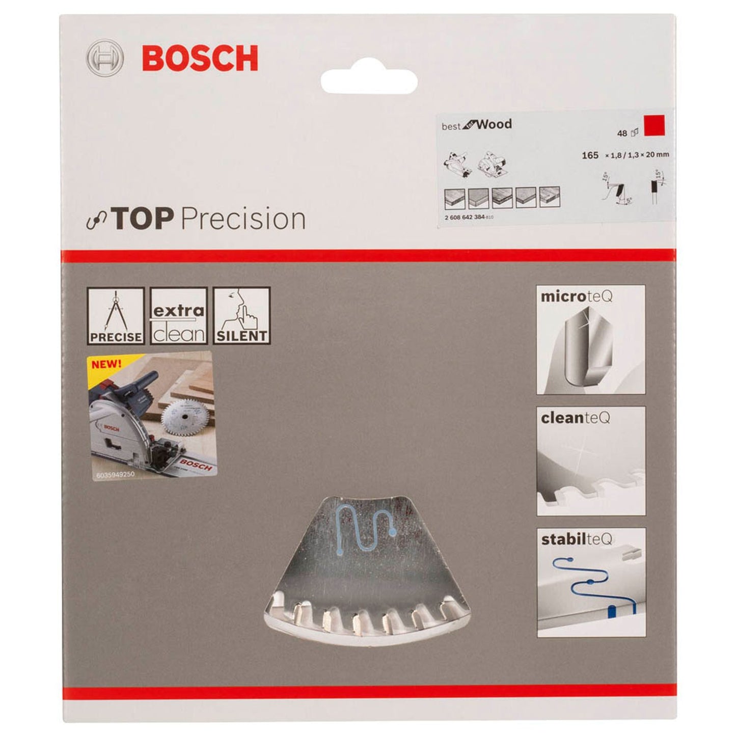 BOSCH Top Precision Best for Wood Kreissägeblatt 165,0 mm, 48 Zähne | 2608642384