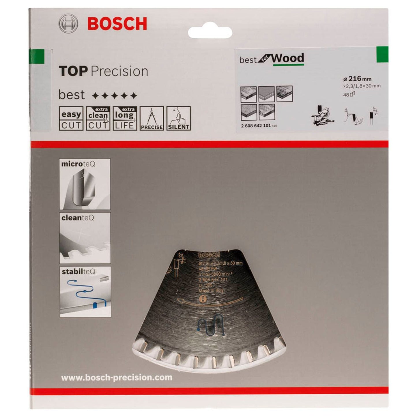 BOSCH Best for Wood Kreissägeblatt 216,0 mm, 48 Zähne | 2608642101