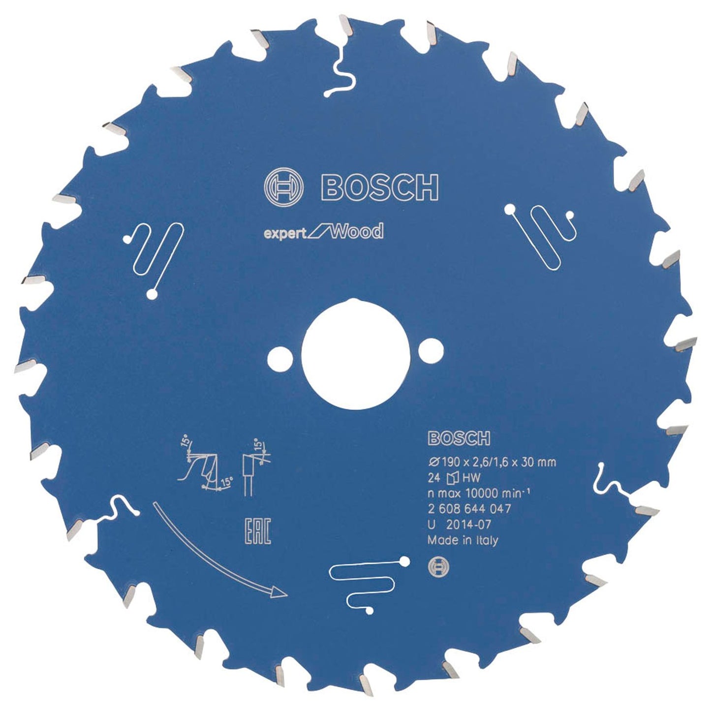 BOSCH EXPERT for Wood Kreissägeblatt 190,0 mm, 24 Zähne | 2608644047
