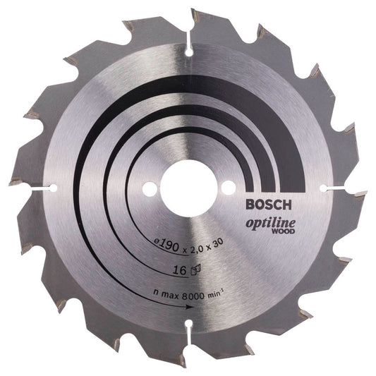 BOSCH Optiline Wood Kreissägeblatt 190,0 mm, 16 Zähne | 2608641184