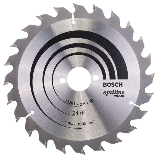 BOSCH Optiline Wood Kreissägeblatt 190,0 mm, 24 Zähne | 2608640615